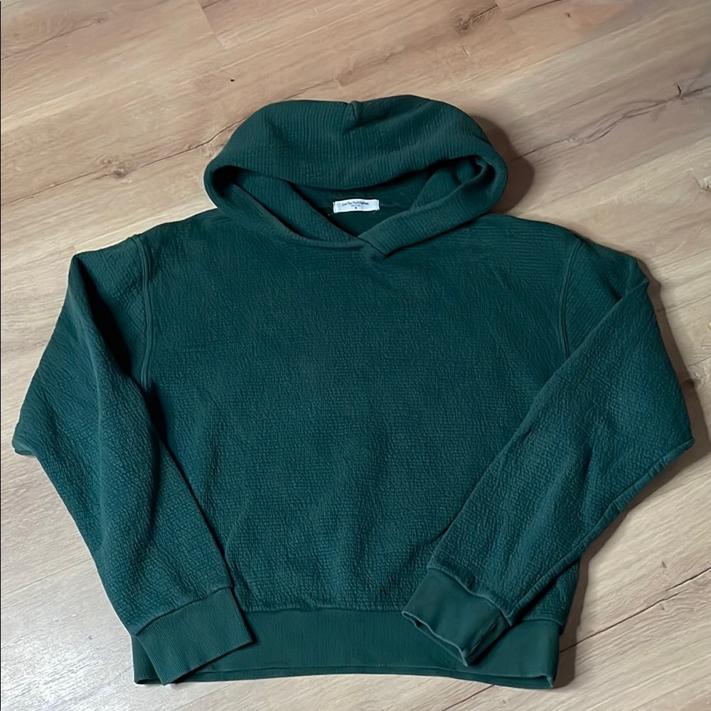 perfectwhitetee Green Textured Hoodie. Size M.‎ Made in USA. GUC.